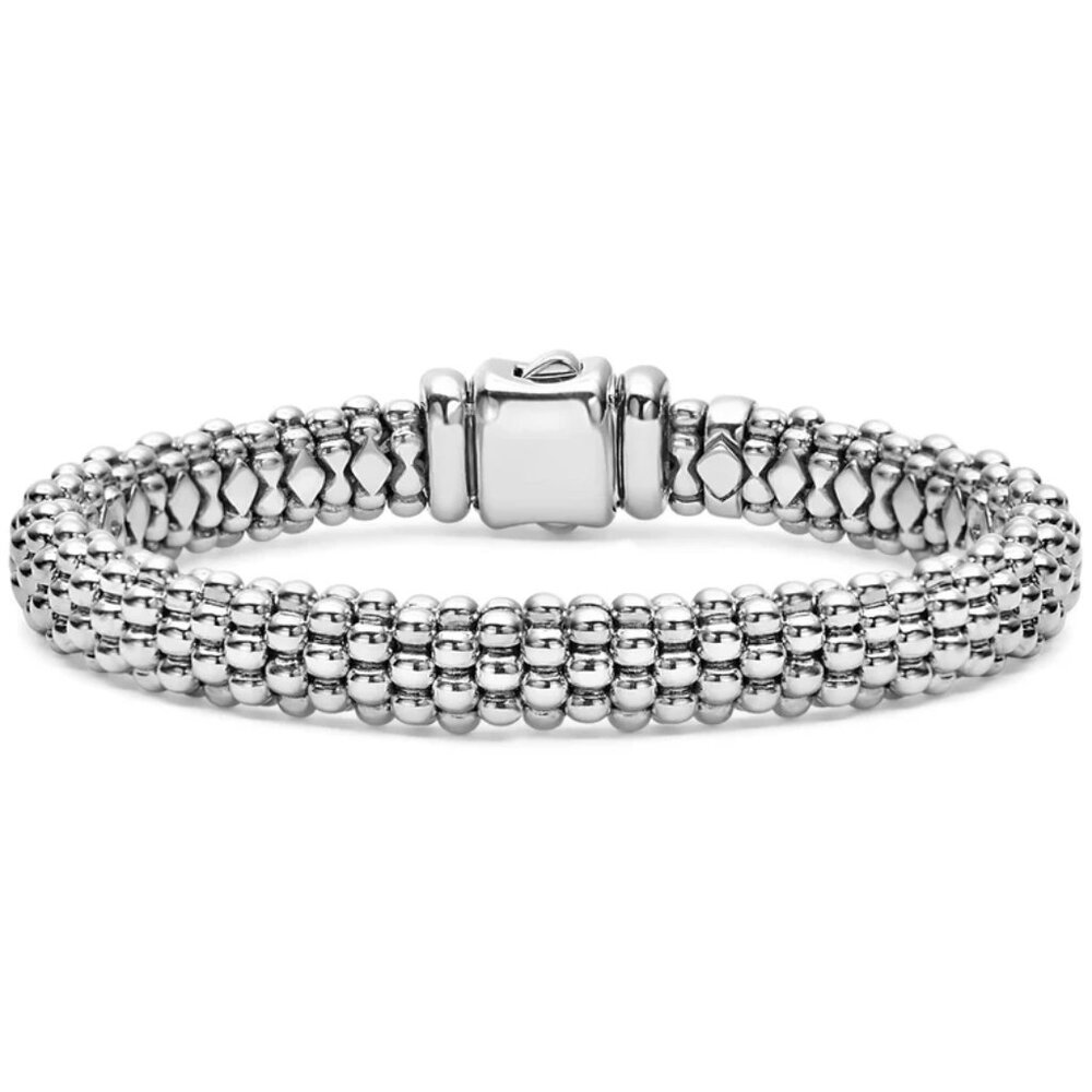 Lagos Classic Sterling Silver Caviar Bracelet | 9mm I size small 6.5